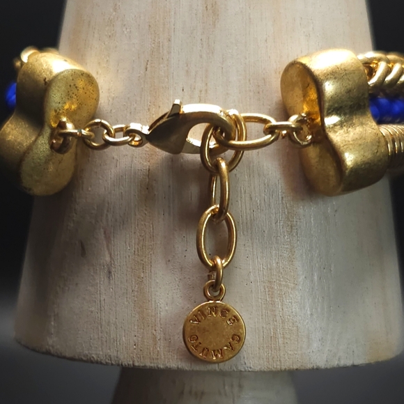 Vince Camuto gold tone triple strand chain bracelet. - Picture 4 of 7